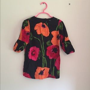 BABY GAP floral long shirt/dress