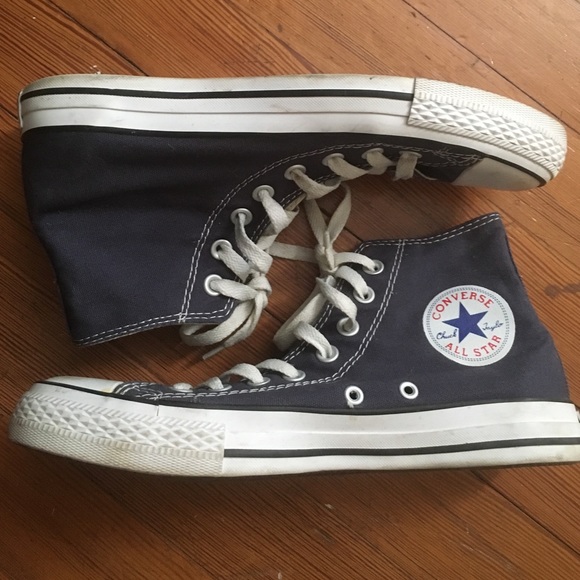 High Top Converse - Navy Men's 7.5 Women's 9.5