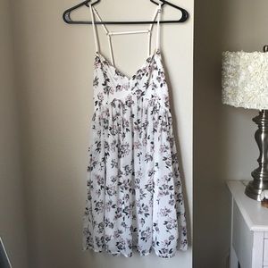white/pink floral dress