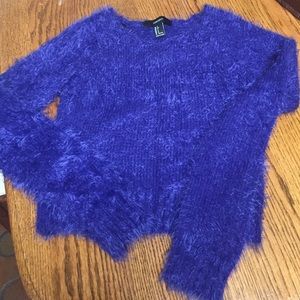 Purplish blue sweater