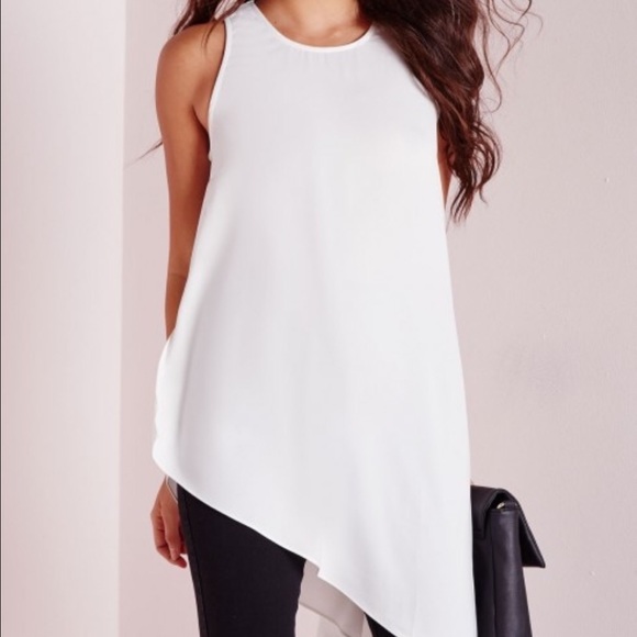 White asymetrical top