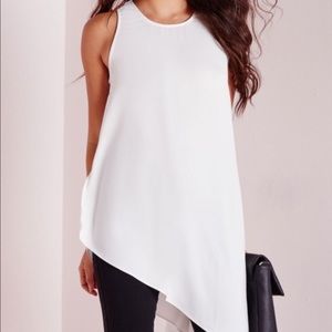 White asymetrical top
