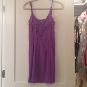 Amanda Uprichard purple silk dress.