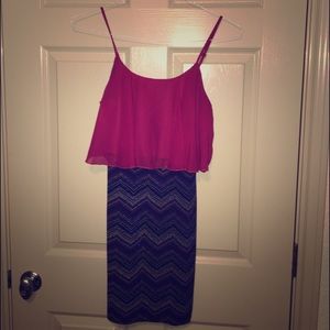 Maroon/Black Cocktail Dress