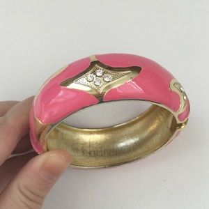 Pink and Gold bangle bracelet
