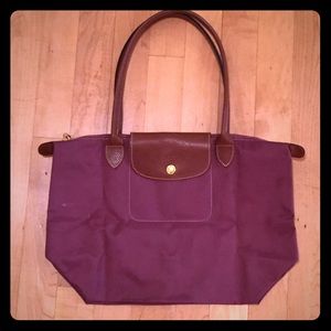 LONGCHAMP Maroon Le Pliage Small Tote
