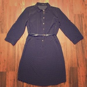 Polka-dot utility dress - perfect for Fall