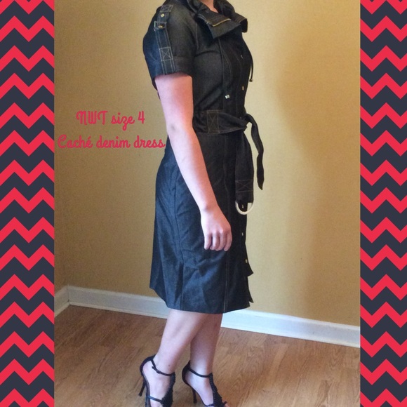 🌟SALE🌟 NWT Caché denim dress SZ 4, High Quality!