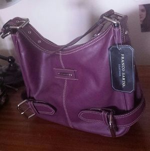 Franco Sarto leather purse purple TAGS ON