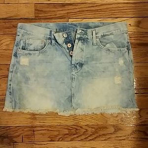 H & M frayed denim mini skirt