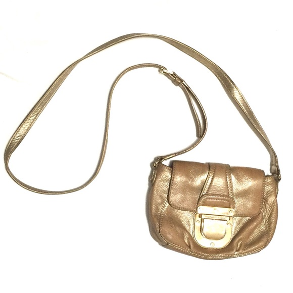 Gold Michael Kors Buckle Crossbody