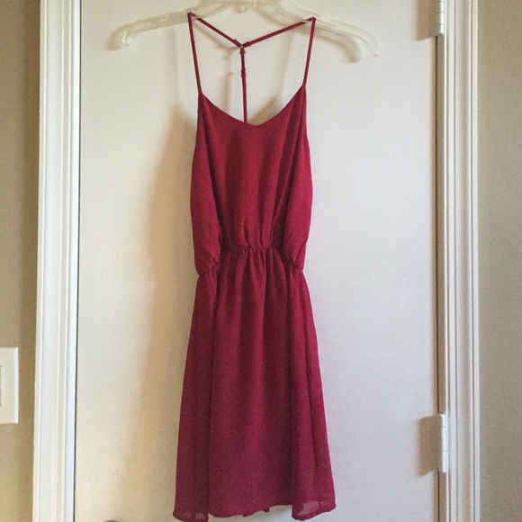 Red Tobi Chiffon Dress