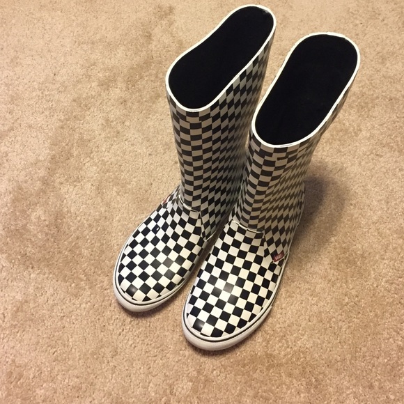 Vans Black And White Checkerboard Rain 