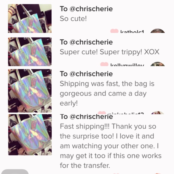 💥LAST ONE💥Rainbow color holographic tote bag💟💨 - Picture 4 of 4