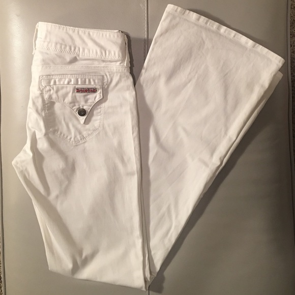 Hudson flare leg white pants