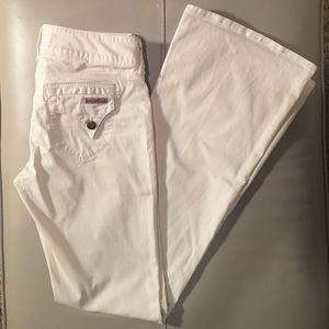 Hudson flare leg white pants
