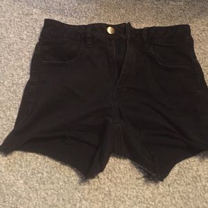 American eagle high rise "shortie" shorts in black