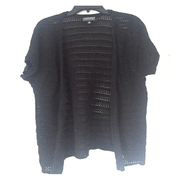 Black Crochet Cardigan