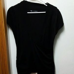 Black Maurices sweater wrap top