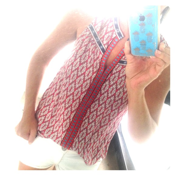 Market & Spruce Aztec print top