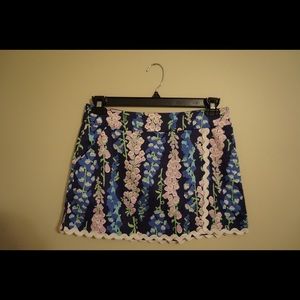 Lilly Pulitzer Foxy Foxglove Floral Print Skort, 2