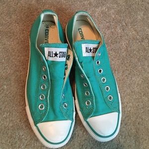 Teal no lace converse