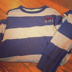 Hollister shirt size large grey and navy