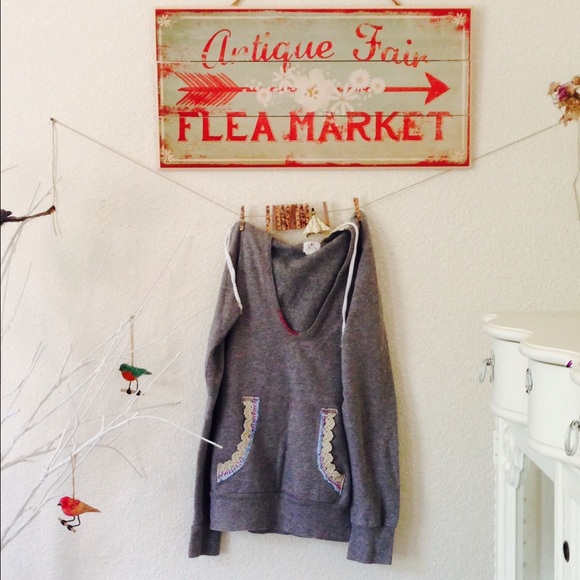 Free People Eyelet Trimmed Pullover