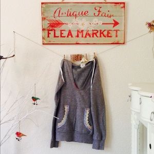 Free People Eyelet Trimmed Pullover