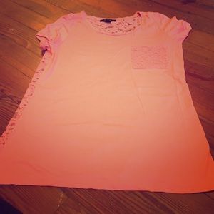 Hot pink forever 21 top! Size medium! Lace back