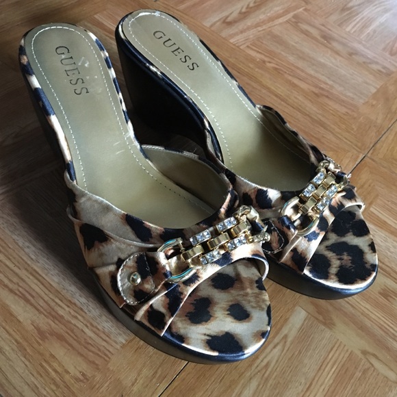 Guess Leopard Wedge Shoes