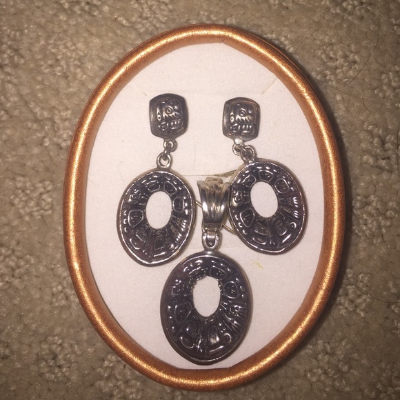 Sterling Silver necklace and earring set