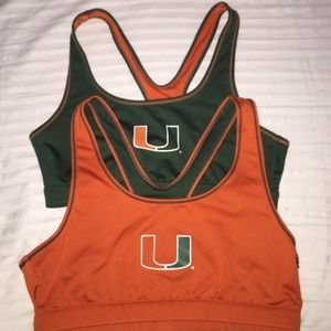 Miami hurricanes sports bra