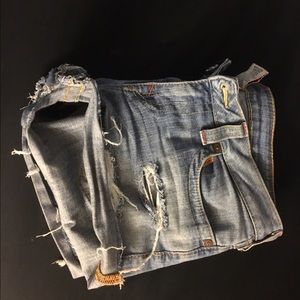Distressed True Religion shorts