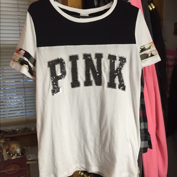 VS PINK Bling Floral T-shirt