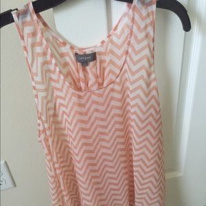 Pale orange chevron tank
