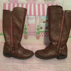 Brown riding boots size 13