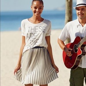 Jcrew sunburst pleated midi skirt size 0