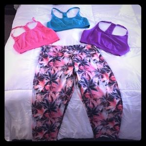 Fabletics leggings and sports bras!