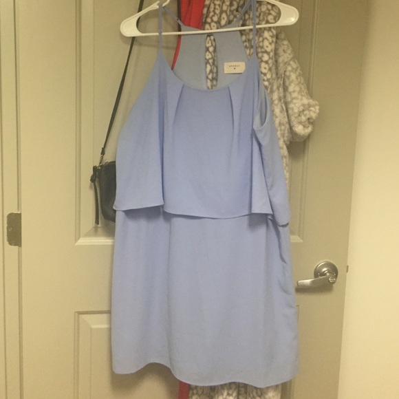 Flounce top chiffon dress