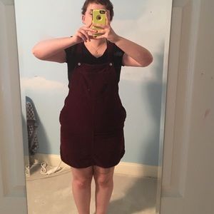 Topshop overall dress  corduroy size 10