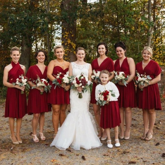 Cranberry multi wear dress