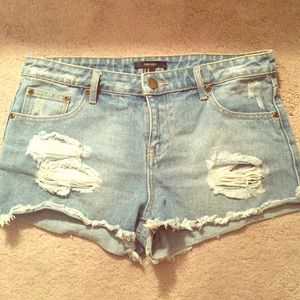 Forever 21 distressed denim shorts