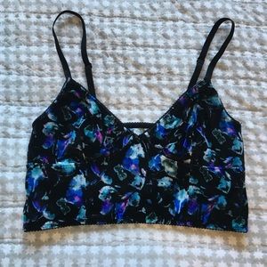 Free People Velvet Crop Cami/Bralette