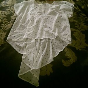 Size 2 torrid chiffon hi lo cross and polka dot