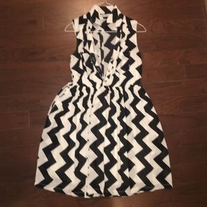 Zig Zag B&W Dress