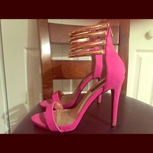 Charlotte Russe Pink ankle strap heel