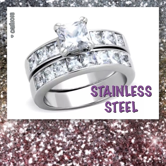 JUST IN🆕2PC Princess Stainless Steel Wedding Set