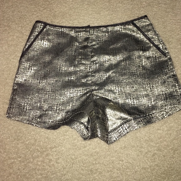 FOREVER21 Gold High Waisted Shorts