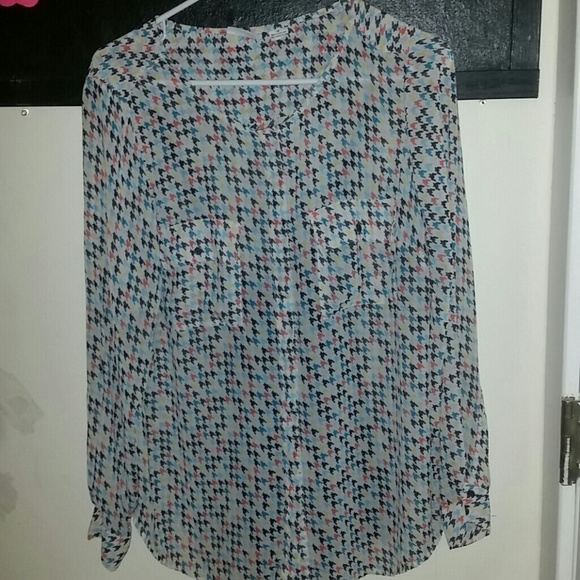 Sheer button down blouse